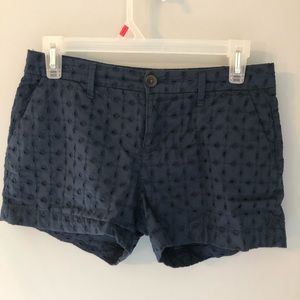 Navy lace shorts